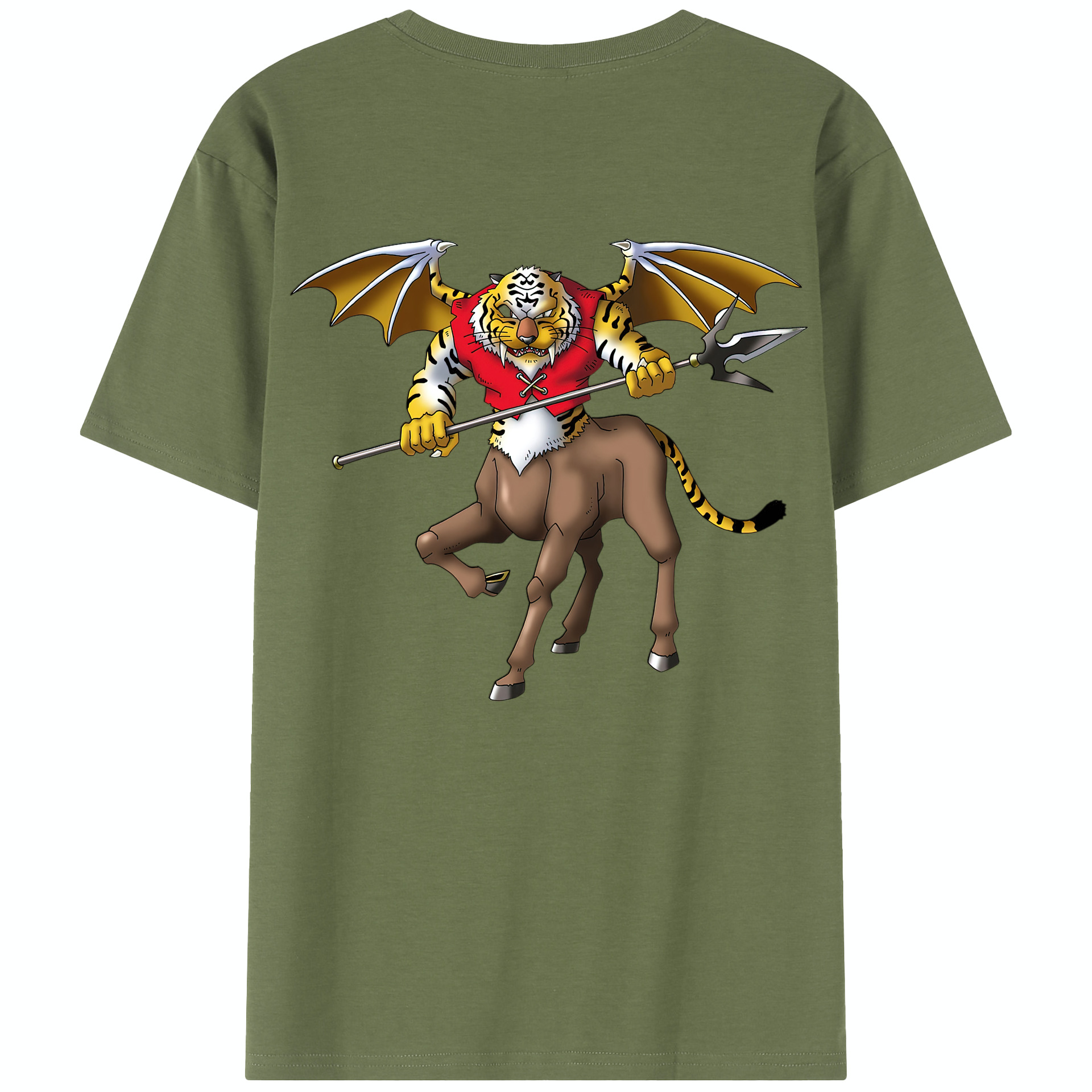 （画像用） ドラゴンクエスト Doragon Kuesuto Dragon Quest 綿100％半袖Tシャツ（背面プリント）